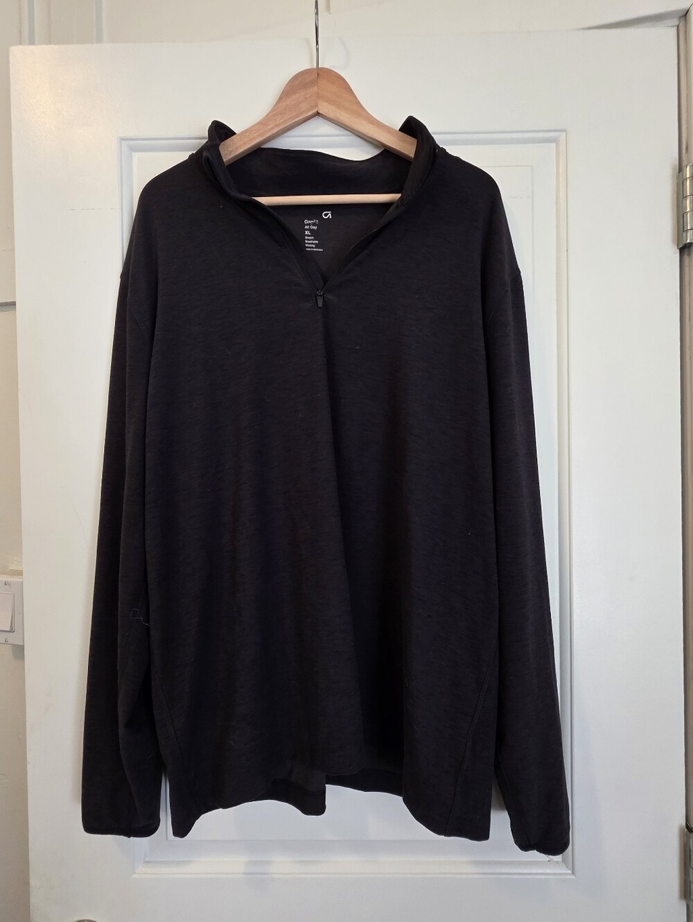Black Quarter-Zip Long Sleeve